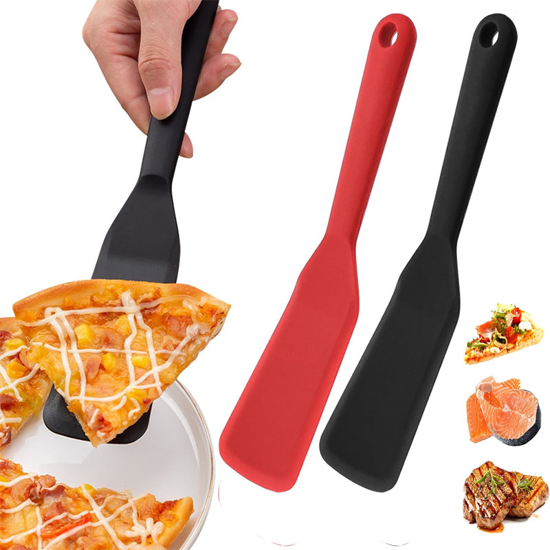 Okonomiyaki Spatula - 1/2 قطعة ملعقة سيليكون رقيقة تيرنر