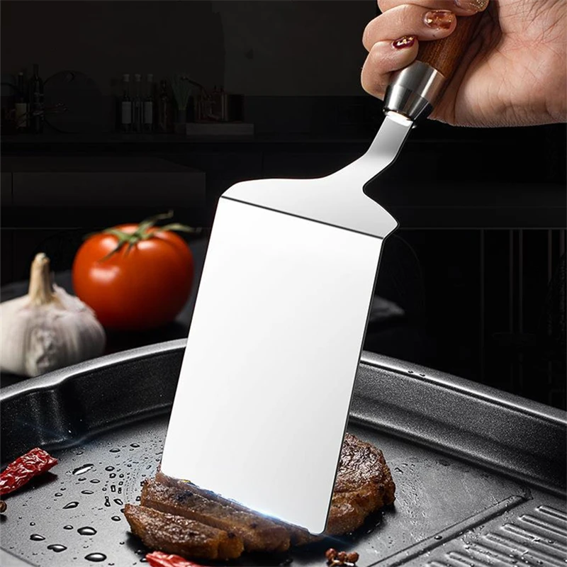 الفولاذ المقاوم للصدأ مربع رئي - مراجعة Okonomiyaki Spatula وسعره