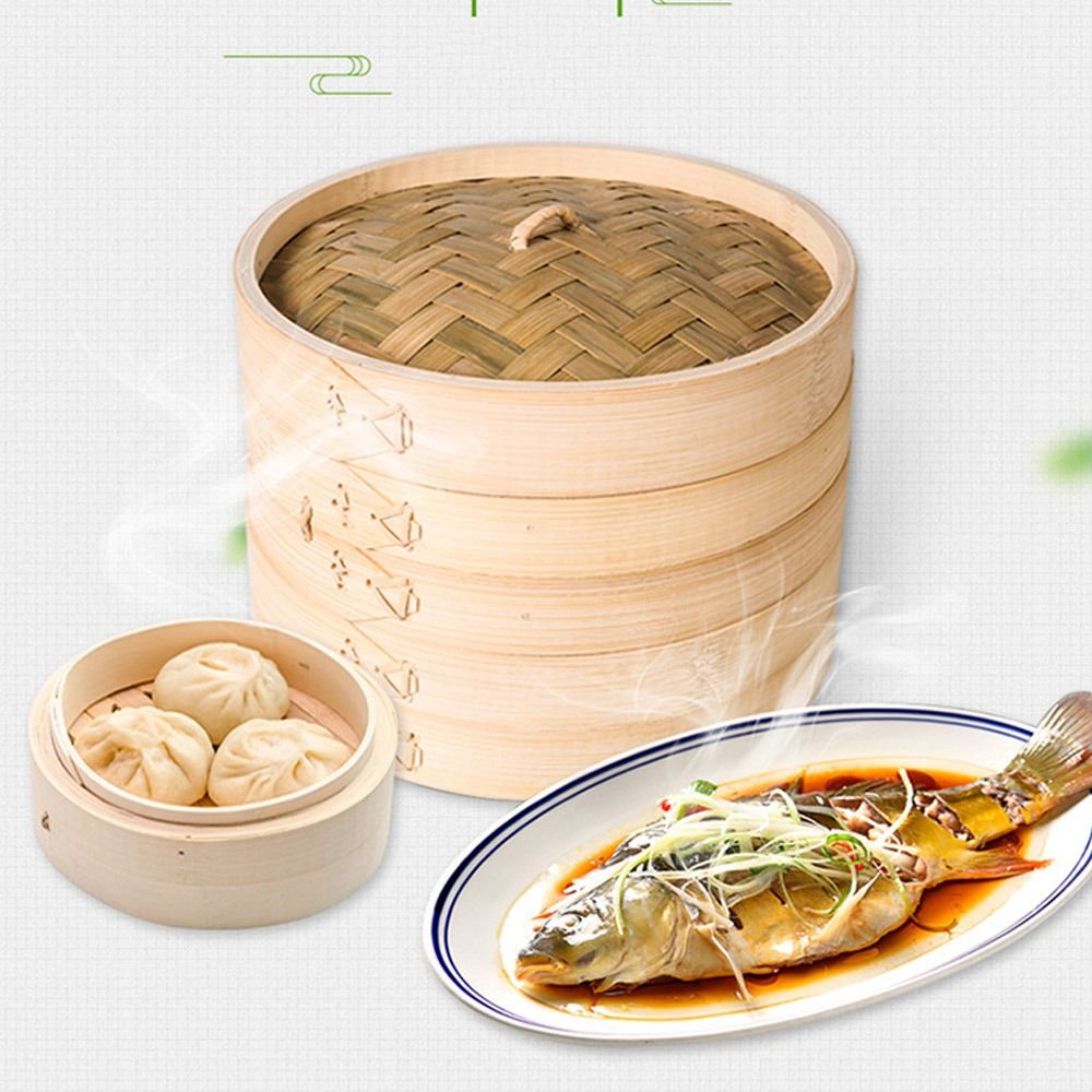 باخرة صينية الخيزران باخرة Dim - مراجعة Bao Steamer Bamboo وسعره