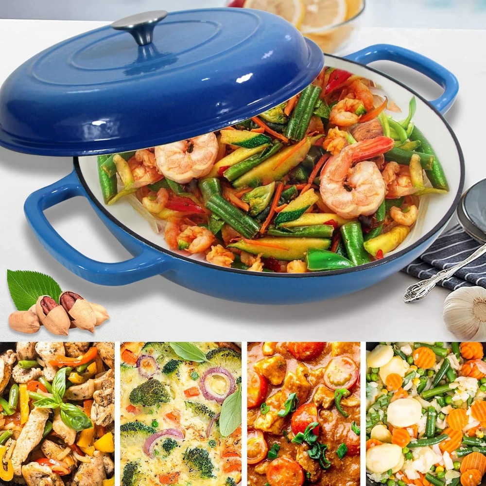 4.5L وعاء حساء الفرن الهولندي  - مراجعة Cast Iron Corn وسعره