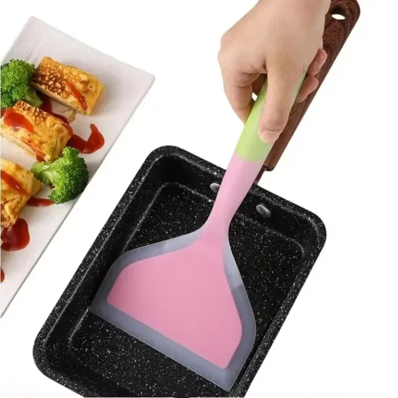 لون عشوائي فطيرة ملعقة سيليكون - مراجعة Okonomiyaki Spatula وسعره