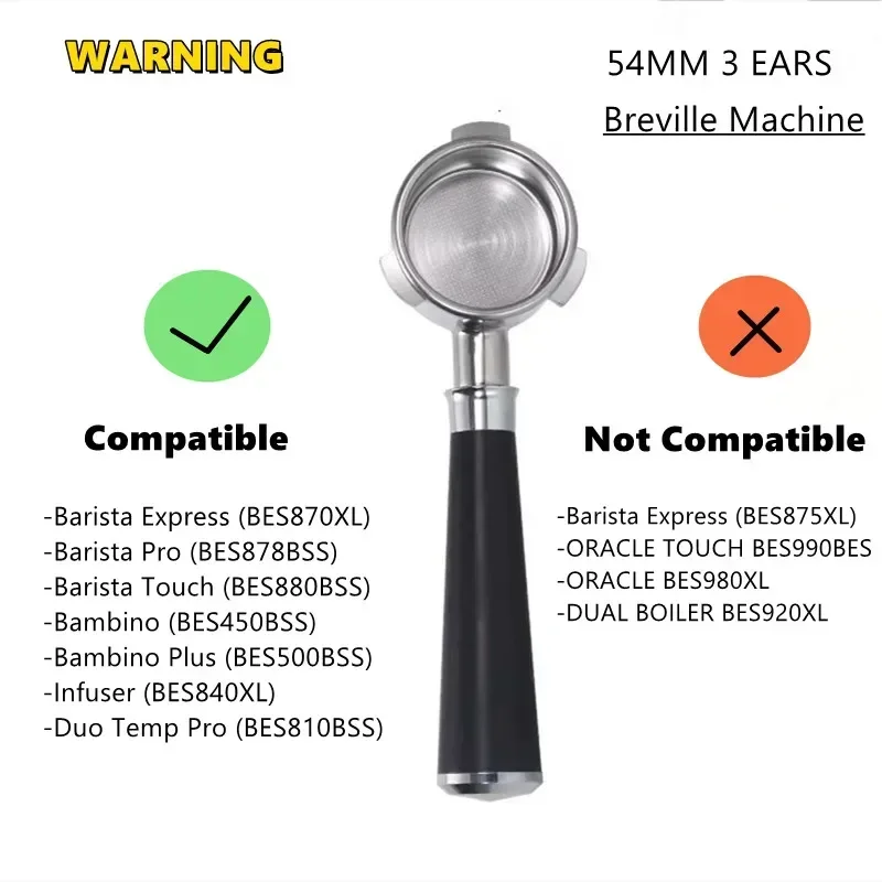 حامل فلتر قهوة بدون قاع 54 مم  - مراجعة Breville Espresso Barista Express وسعره