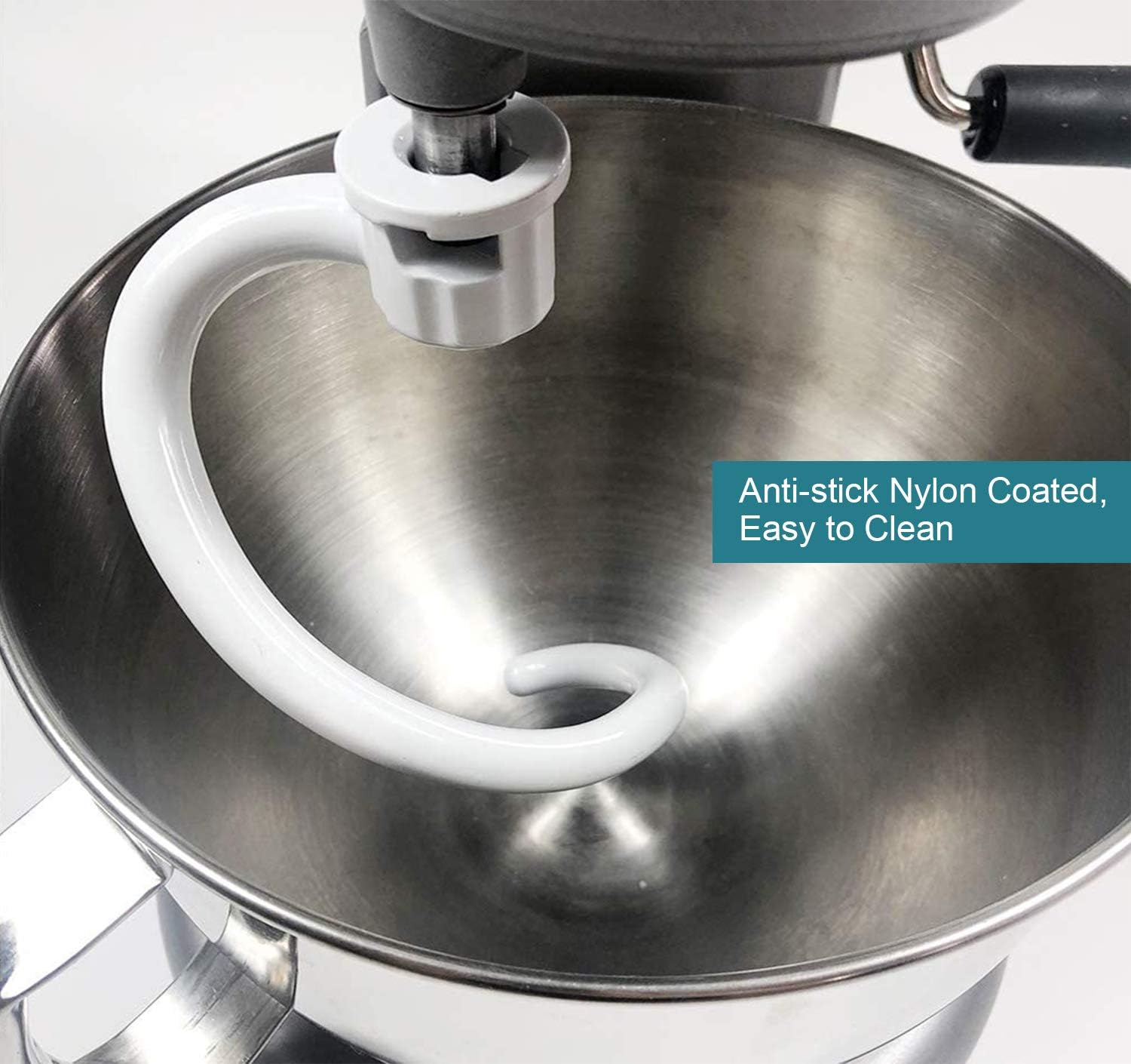 خطاف عجين حلزوني مطلي لخلاط حا - مراجعة Kitchenaid Mixer Pro 600 وسعره